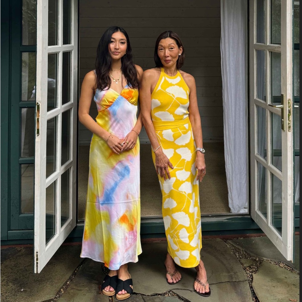 DVF for Target Halter Tie Neck Yellow Sweater knit Midi Dress SOLD OUT